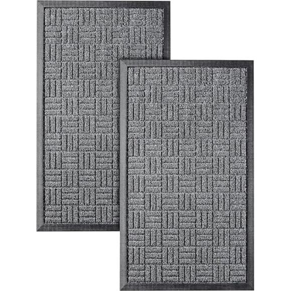 Front Door Mats, 2 Pc Set, 29.5 x 17, All Weather Entry and Back Yard, Indoor - Picture 8 of 8